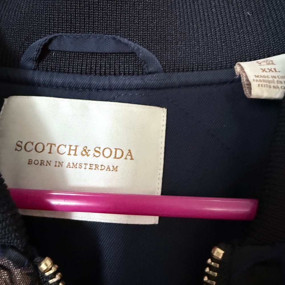 Scotch & Soda Navy and Gold Bomber Jacket - Picture 4 of 6